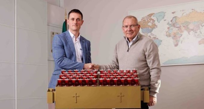 Irish partnership lights up churches worldwide with 15,000 smokeless candle systems